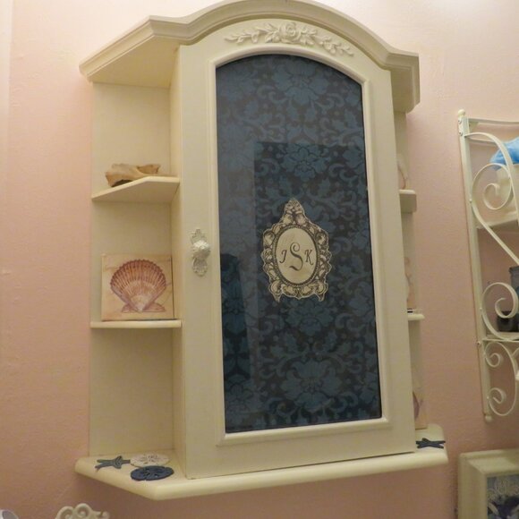 Vintage Turquoise Damask Flocked Wrapping Paper from Target 2006 45" long - Picture 7 of 8